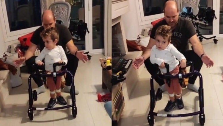 Το συγκινητικό βίντεο με τον μικρό Παναγιώτη-Ραφαήλ που περπατάει και λέει: «Θα κάνω χαμό!» (vid)