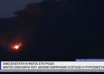 Βίντεο ντοκουμέντο εθελοντή δείχνει εμπρησμό στη Ρόδο (video)