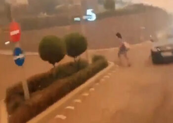 Χάος στη Ρόδο: Πυροσβέστης μέσα στις φλόγες σώζει τουρίστρια – «Come here» (Συγκλονιστικό βίντεο)