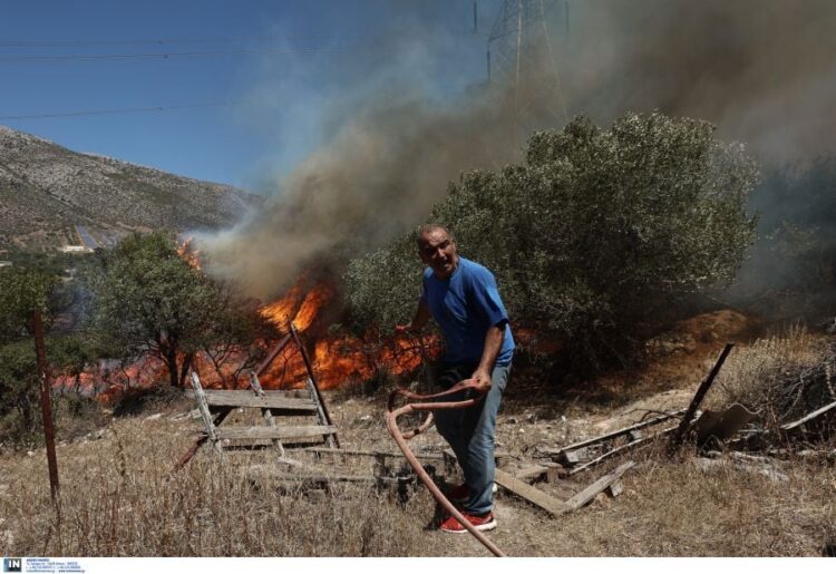 Φωτιά στην Αττική: «Ζούσαμε με την γυναίκα μου 22 χρόνια, με τον κήπο μας και τις κοτούλες μας. Δεν πρόλαβα να πάρω τα φάρμακά μου» (video)