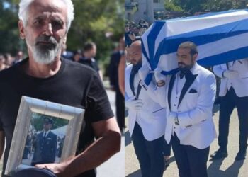 Δάκρυσε η Παναγία: Θρήνος στην κηδεία του 27χρονου πιλότου Περικλή Στεφανίδη που έπεσε με το καναντέρ