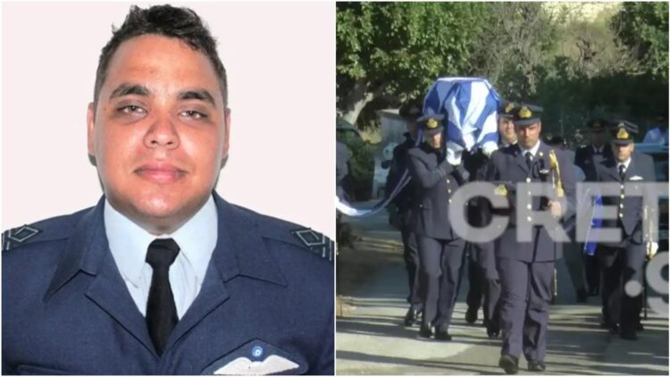 Σπαραγμός στα Χανιά: Το τελευταίο αντίο στον κυβερνήτη του μοιραίου Canadair – Τιλυγμένο με τη γαλανόλευκη το φέρετρο