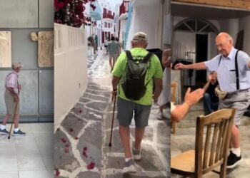 Ομογενής παππούς έρχεται για πρώτη φορά – Το διασκεδάζει & γίνεται viral σε Newsweek και TikTok