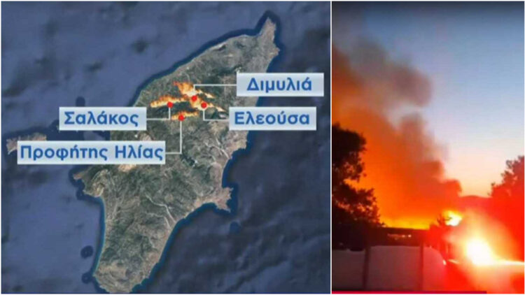 Δύσκολες ώρες στη Ρόδο με τη φωτιά: Εκκενώνεται και ο Απόλλωνας – Σε ετοιμότητα σκάφη του λιμενικού