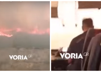 Φωτιά στην Αλεξανδρούπολη: Λεωφορείο που μεταφέρει πυροσβέστες περνά μέσα από τις φλόγες – Ανατριχιαστικό ΒΙΝΤΕΟ