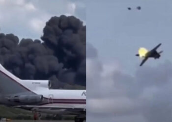 Βίντεο σοκ με συντριβή πολεμικού αεροσκάφους – Εκτοξεύθηκαν οι πιλότοι