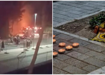 Συμπλοκή με Νeκρό στη Ν. Φιλαδέλφεια: Φίλαθλοι της ΑΕΚ αποχαιρετούν τον 22χρονο που έπεσε νεκρός στα επεισόδια, με κεριά και κιτρινόμαυρα κασκόλ