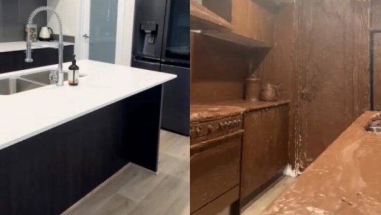 Απίστευτος τύπος άλειψε όλη τη κουζίνα με μερέντα: «Πάντα ήθελα ένα σπίτι από σοκολάτα» (video)
