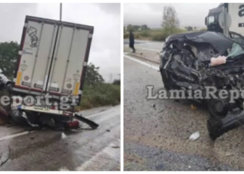 Νταλίκα «διέλυσε» δύο αυτοκίνητα στην Εθνική Οδό, νεκρή μια γυναίκα