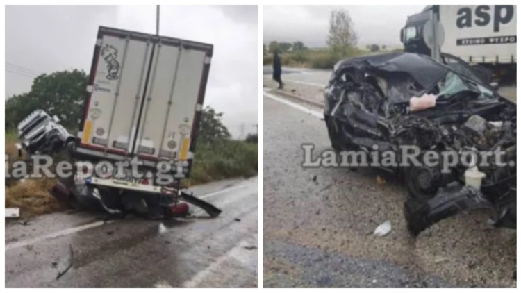 Νταλίκα «διέλυσε» δύο αυτοκίνητα στην Εθνική Οδό, νεκρή μια γυναίκα