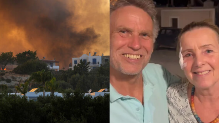 Ρόδος: Ζευγάρι Γερμανών έστησε γλέντι και κέρασε ολόκληρο χωριό, επειδή έσωσαν το σπίτι τους από τις φωτιές