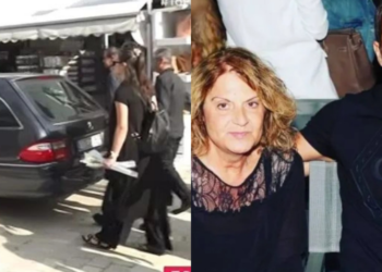 Γιώργος Αγγελόπουλος: Ράκος στο τελευταίο αντίο στη μάνα του – Στο πλευρό του η Βαμβακούση