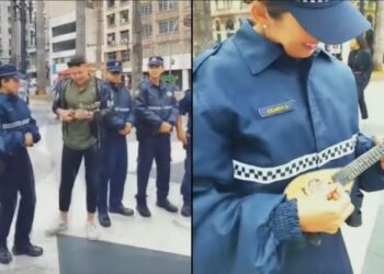 Viral ο μπουζουξής με το μπαγλαμαδάκι: Το πέσιμο σε αστυνομικίνα στη Βραζιλία – «Κοριτσάρα μου θα σε πάρω στην Ελλάδα…» (video)