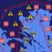 Για επικίνδυνα φαινόμενα και πλημμύρες το Σάββατο προειδοποιεί ο Καλλιάνος – Ποιες περιοχές είναι στο «κόκκινο» – Δείτε τον χάρτη