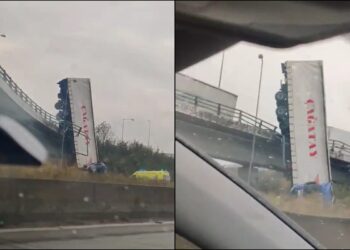 Απίστευτο τροχαίο στη Θεσσαλονίκη: Νταλίκα έπεσε από γέφυρα στην Περιφερειακή (φωτο, video)