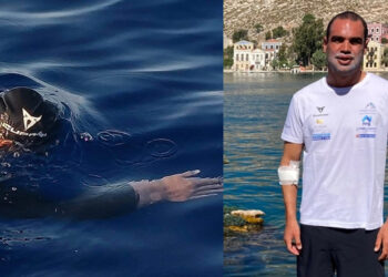 Σπύρος Χρυσικόπουλος: Ο Έλληνας που κολύμπησε από τη Ρόδο στο Καστελόριζο σε 64 ώρες χωρίς διακοπή (φωτο, video)