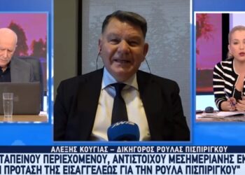 Αλέξης Κούγιας: «Επιπέδου μεσημεριανής εκπομπής» η πρόταση της εισαγγελέως για την Πισπιρίγκου