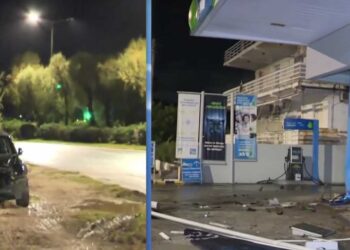 Βομβαρδισμένο τοπίο βενζινάδικο στη Βούλα – «Ισοπεδώθηκε» από τζιπ