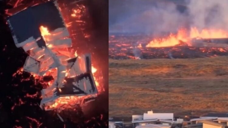 Στο έλεος της λάβας τα σπίτια σε πόλη στην Ισλανδία: «Στιγμές αποκάλυψης» (video)