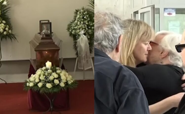 Γιάννης Φέρτης: Συντετριμμένη η Μαρίνα Ψάλτη στην κηδεία, έπεσε στην αγκαλιά της Ξένιας Καλογεροπούλου