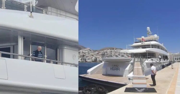 Όλη η Τήνος έτριβε τα μάτια της με το τεpάστιο γιοτ που έσκασε στο λιμάνι, μόλις είδαν ποιανού Έλληνα είναι