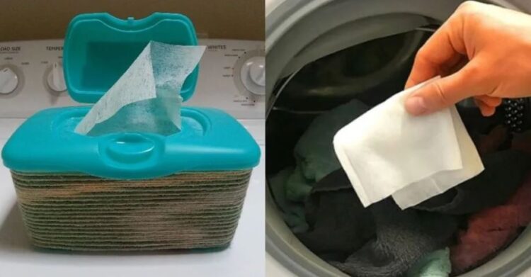 Τι θα συμβεί στα ρούχα σας αν βάλετε ένα μωρομάντηλο μέσα στο πλυντήριο