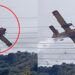 Φωτιά στη Ναυπακτία: Παραλίγο να πέσει Canadair – Προσέκρουσε σε πεύκο