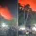 Απίστευτες εικόνες – Διασκέδαζαν στο πανηγύρι, ενώ η φωτιά έκαιγε ανεξέλεγκτα πίσω τους