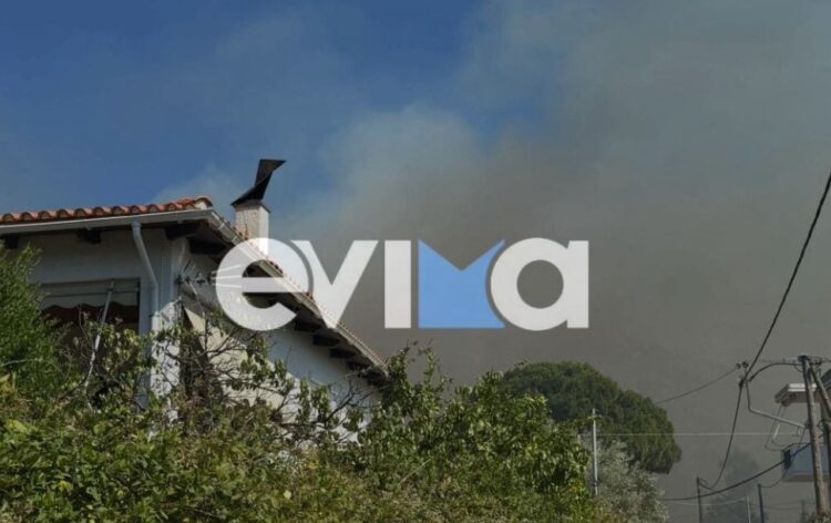 Nέα μεγάλη φωτιά στην Ευβοία διπλά σε σπίτια – Συναγερμός στην Πυροσβεστική
