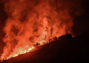 Νέα Φωτιά Τώρα: Καίγονται τα πάντα μέσα στη νύχτα – Ο αέρας την «πάει» προς τα Στρατόπεδα – Ήχησε το 112
